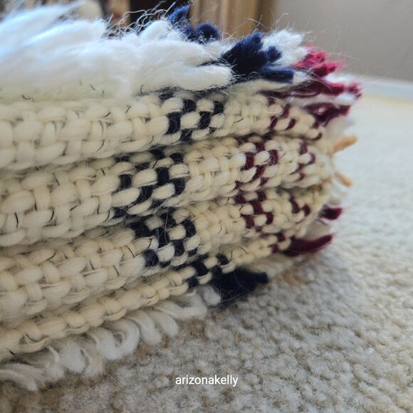 Sézane Scarf Tweedy Chunky Plaid Wool Alpaca - Picture 12 of 16